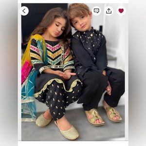 Boys size 5, Indian/Pakistani - waistcoat Kameez and Shalwar.